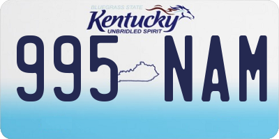 KY license plate 995NAM