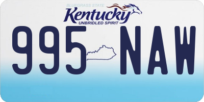 KY license plate 995NAW