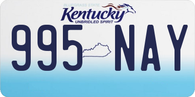 KY license plate 995NAY