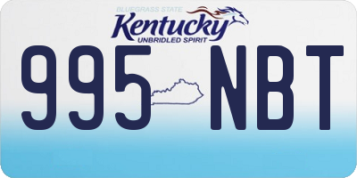 KY license plate 995NBT