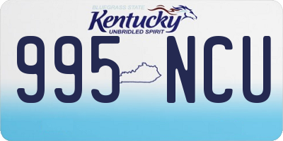 KY license plate 995NCU