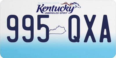 KY license plate 995QXA