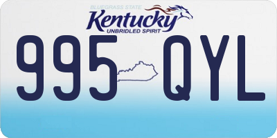 KY license plate 995QYL