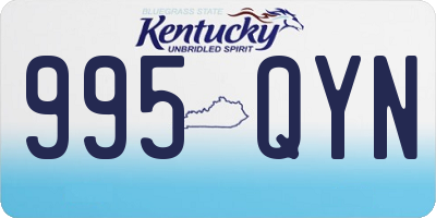 KY license plate 995QYN