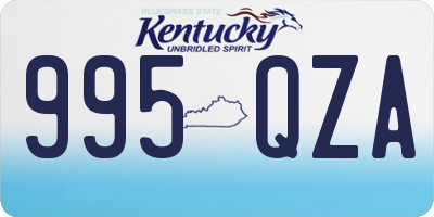 KY license plate 995QZA