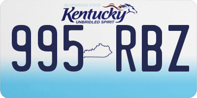KY license plate 995RBZ
