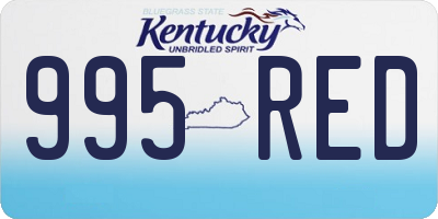 KY license plate 995RED