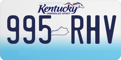 KY license plate 995RHV