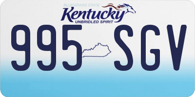 KY license plate 995SGV