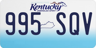 KY license plate 995SQV