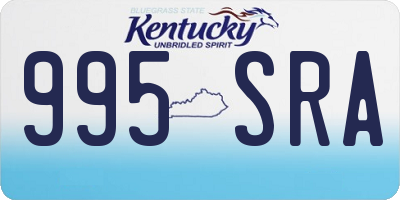 KY license plate 995SRA