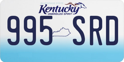 KY license plate 995SRD