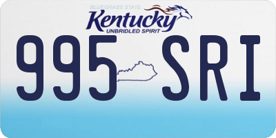 KY license plate 995SRI