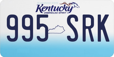 KY license plate 995SRK
