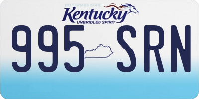 KY license plate 995SRN