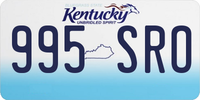 KY license plate 995SRO