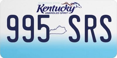 KY license plate 995SRS