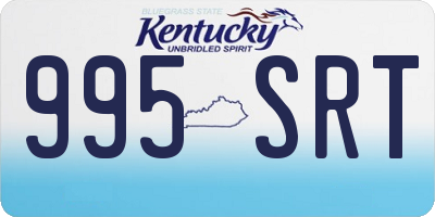 KY license plate 995SRT