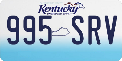 KY license plate 995SRV