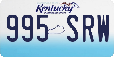 KY license plate 995SRW
