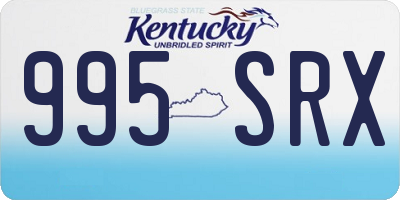 KY license plate 995SRX