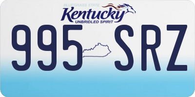 KY license plate 995SRZ