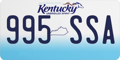 KY license plate 995SSA