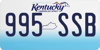 KY license plate 995SSB
