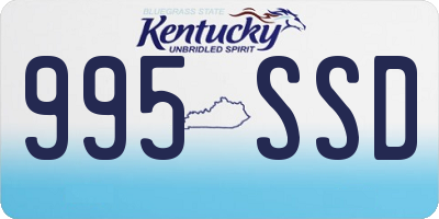 KY license plate 995SSD