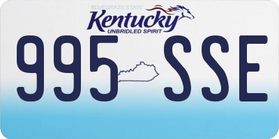 KY license plate 995SSE