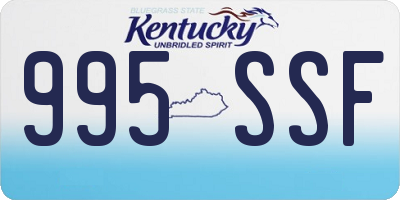 KY license plate 995SSF