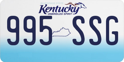 KY license plate 995SSG