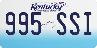 KY license plate 995SSI