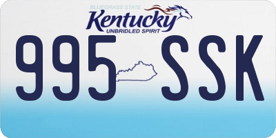 KY license plate 995SSK
