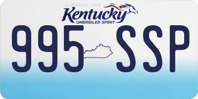 KY license plate 995SSP