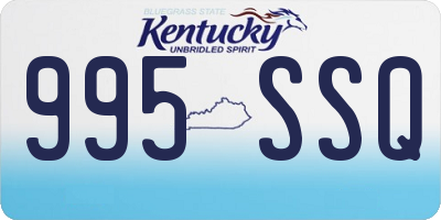 KY license plate 995SSQ