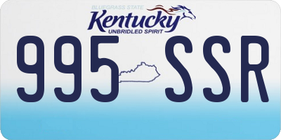 KY license plate 995SSR