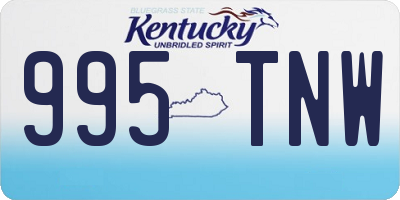 KY license plate 995TNW