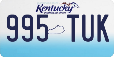 KY license plate 995TUK