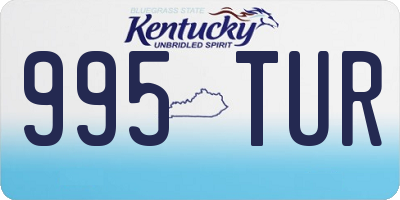 KY license plate 995TUR