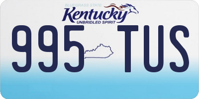KY license plate 995TUS