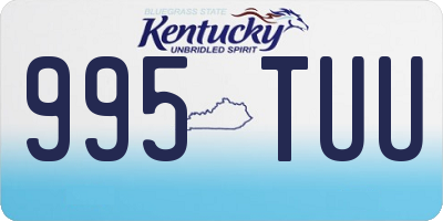 KY license plate 995TUU