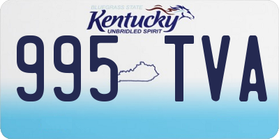 KY license plate 995TVA