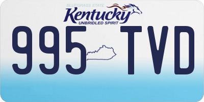 KY license plate 995TVD