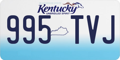 KY license plate 995TVJ