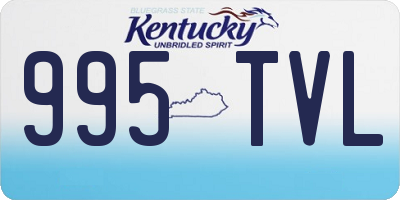 KY license plate 995TVL