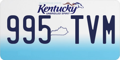 KY license plate 995TVM