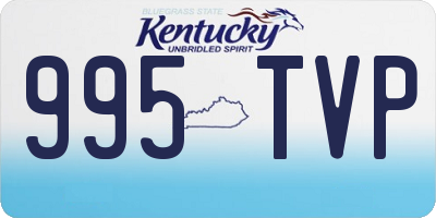 KY license plate 995TVP