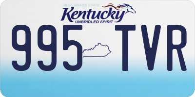 KY license plate 995TVR