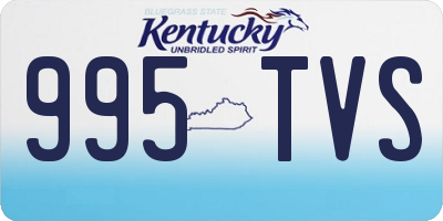 KY license plate 995TVS